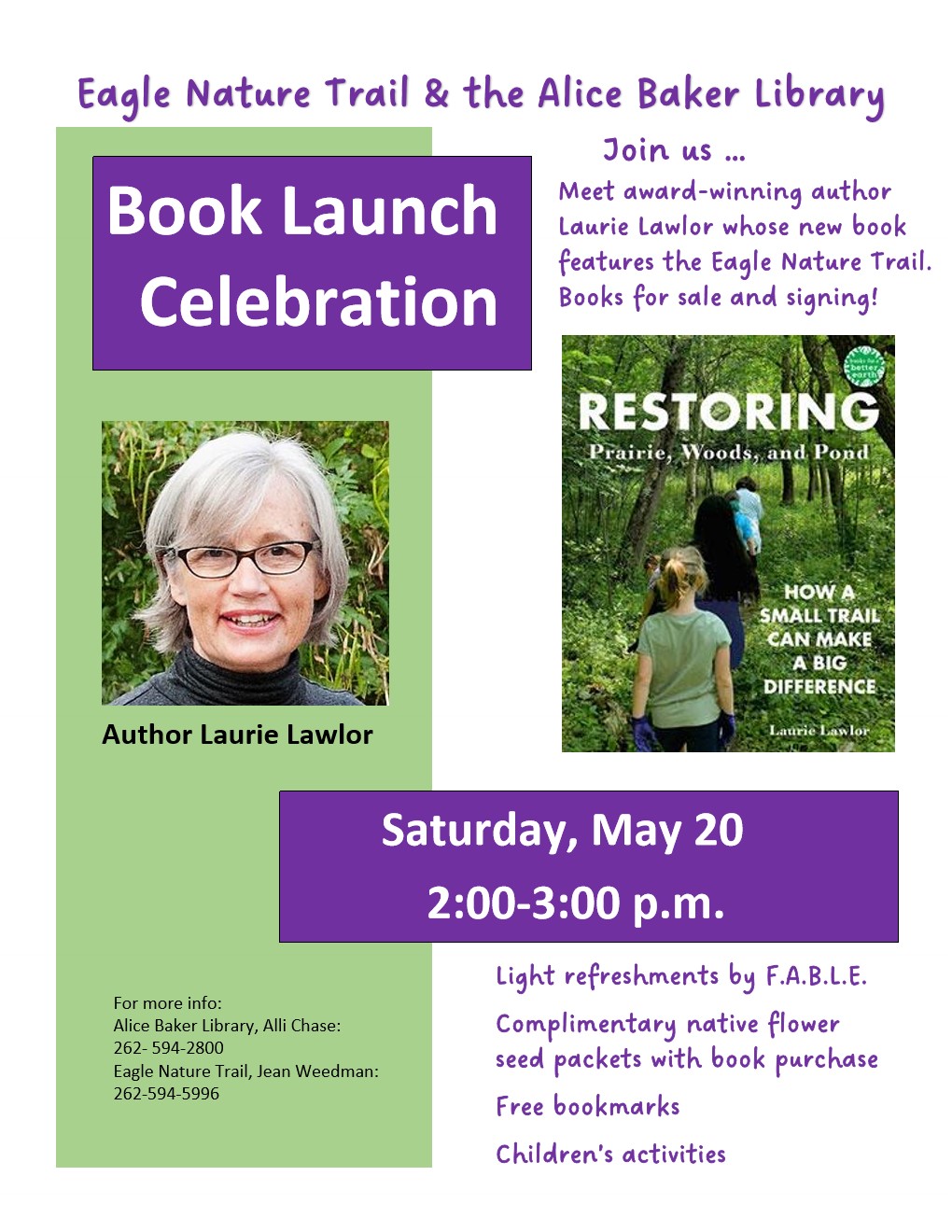 Laurie Lawlor Book Launch Celebration