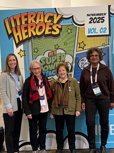 Megan Beaudoin, Laurie Lawlor, Marlene Targ Brill, and Jerdine Nolen, panel for Dream Boldly at NCTE Conference 2025